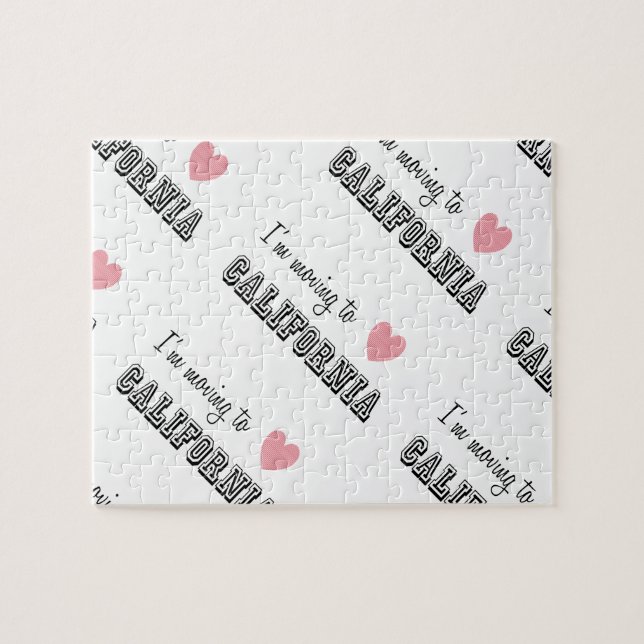 Quebra-cabeça Estou me mudando para a Califórnia Diagonal (Horizontal)