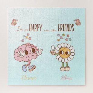 Quebra-cabeça Estou tão feliz que somos amigos personalizados