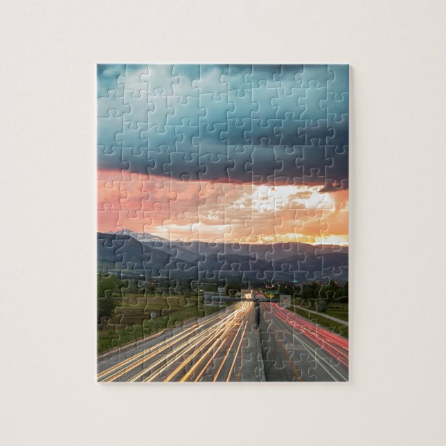 Quebra-cabeça Estrada 36 a Boulder bonito Colorado (Vertical)