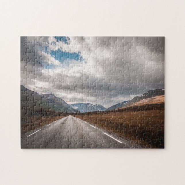 Quebra-cabeça Estrada do País da Noruega (Horizontal)