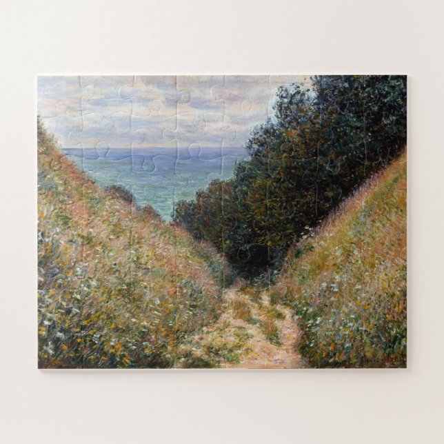 Quebra-cabeça Estrada em La Cavée, Pourville, Monet (Horizontal)