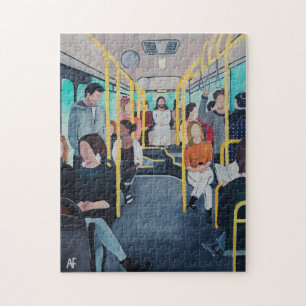 Quebra-cabeça Estranho no Ônibus Pintura por Alfred Fox