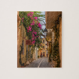 Quebra-cabeça Estreito estreito em Rethymnon antigo, Creta, Gré
