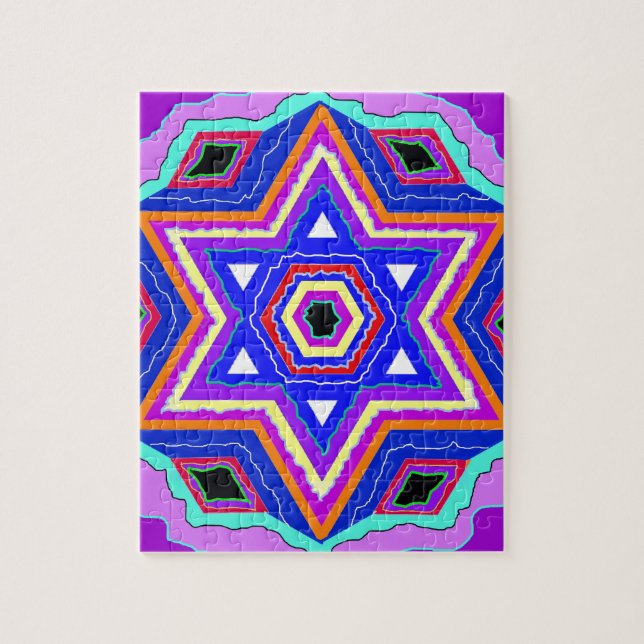 Quebra-cabeça Estrela de David judaica (Vertical)