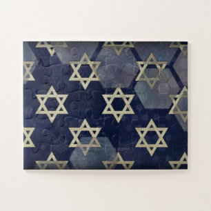 Quebra-cabeça Estrela Feliz de Hanukkah de David menorah Dreidel