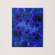 Estrelas Brilhantes | Arte Fractal Azul e Branca