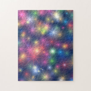 Quebra-cabeça Estrelas brilhantes coloridas Luzes cósmicas