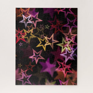 Quebra-cabeça Estrelas Coloridas Dançam Whimsicamente