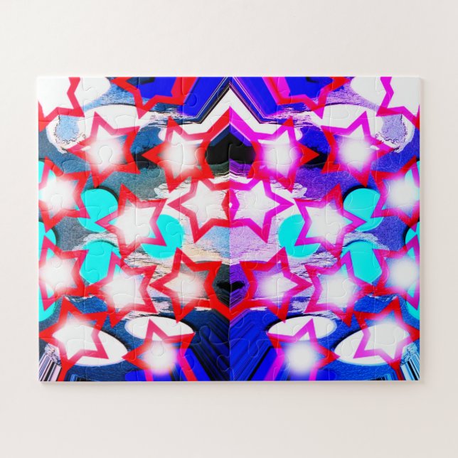 Quebra-cabeça estrelas de Natal arte (Horizontal)