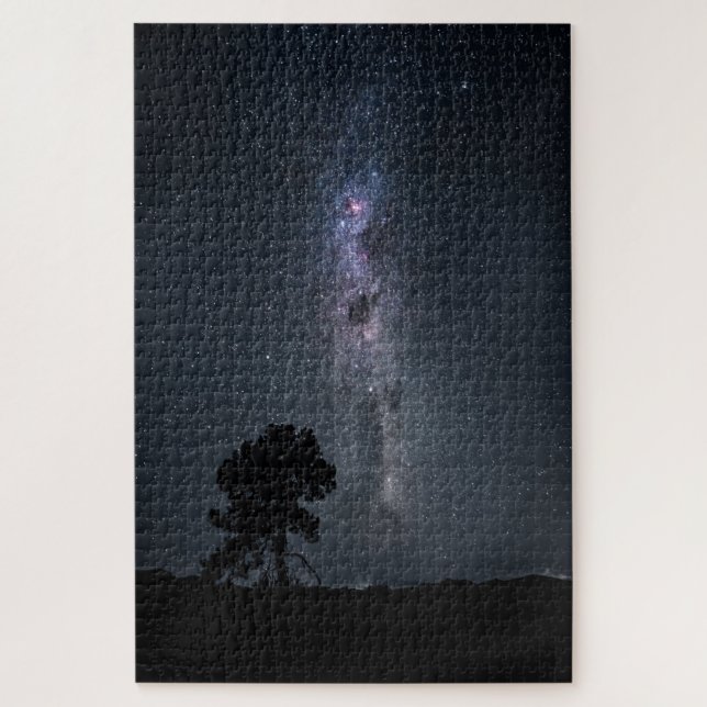 Quebra-cabeça estrelas leitosas e uma árvore (Vertical)