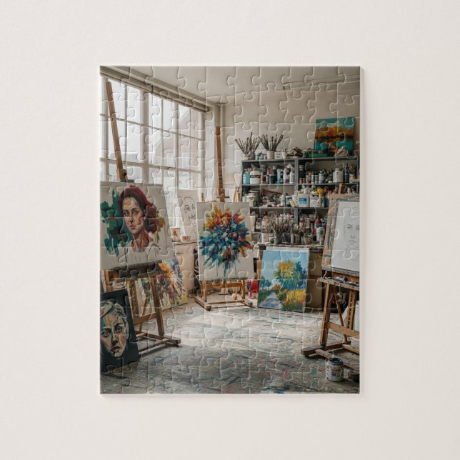 Quebra-cabeça Estúdio de artista (Vertical)