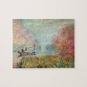 Quebra-cabeça Estúdio do barco de Claude Monet no Seine