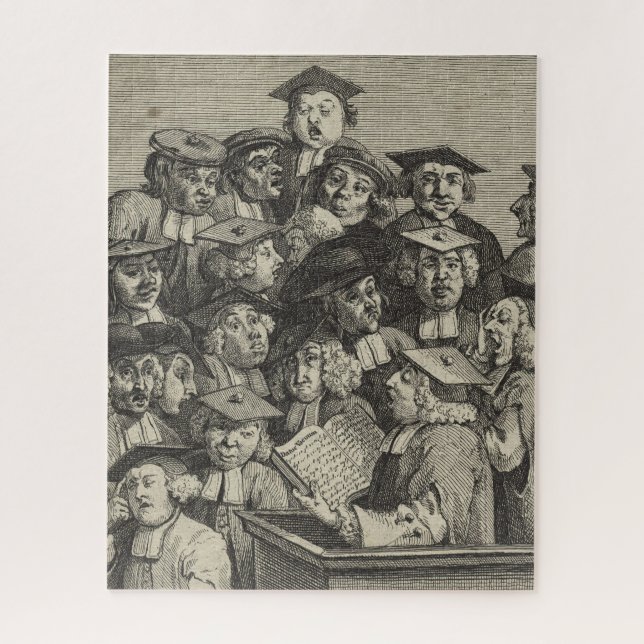 Quebra-cabeça Estudiosos em uma aula (por William Hogarth) (Vertical)