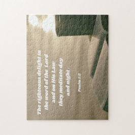 Quebra-cabeça Estudo da Bíblia Manhã Salmo 1 Bíblia Verso