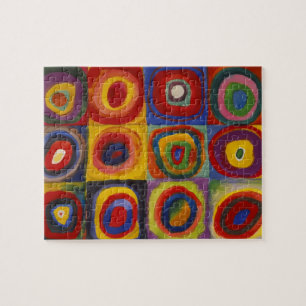 Quebra-cabeça Estudo de Cor dos Círculos Quadrados por Kandinsky