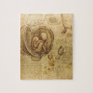 Quebra-cabeça Estudo do feto bebê por Leonardo da Vinci