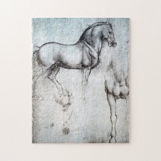 Quebra-cabeça Estudo dos Cavalos, Leonardo da Vinci (Vertical)
