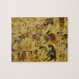 Quebra-cabeça Estudos de Animais: Macacos, Macacos, Gatos e Cães