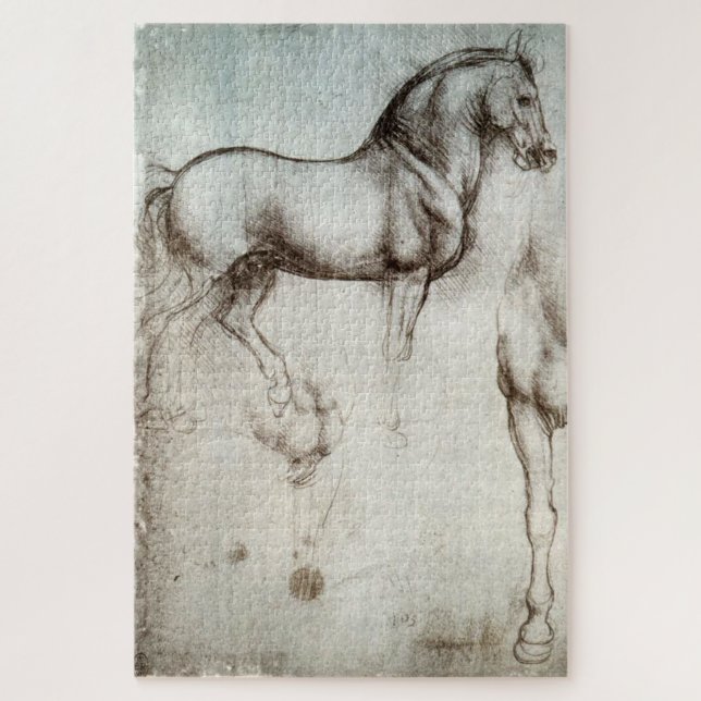 Quebra-cabeça Estudos de Cavalos – Leonardo da Vinci (1490) (Vertical)