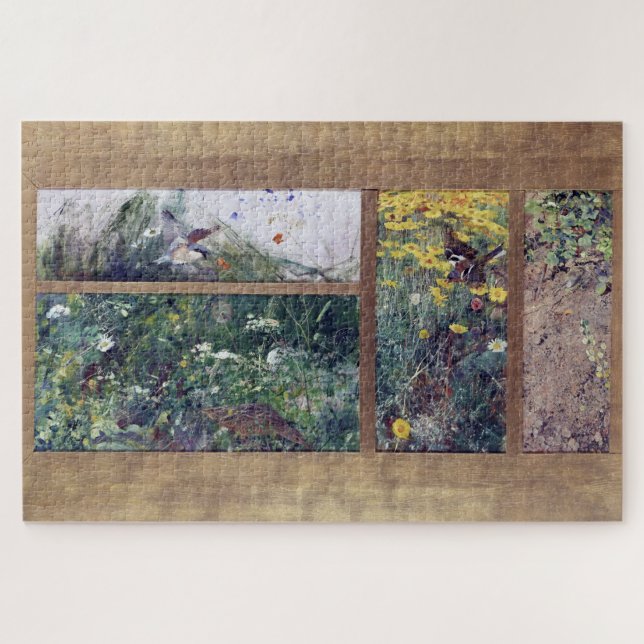 Quebra-cabeça Estudos sobre aves, Bruno Liljefors (Horizontal)