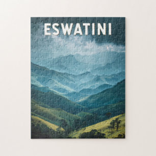 Quebra-cabeça Eswatini Illustração Viagem Art Vintage