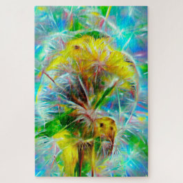 Quebra-cabeça Eteal Dandelions em Neon Dreamscape