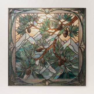 Quebra-cabeça Ethereal Stained Glass Cedar of Lebanon Puzzle