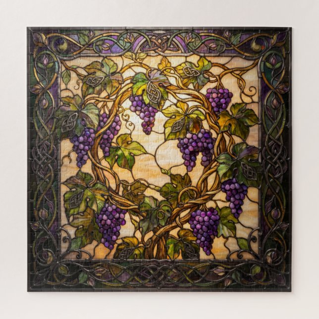 Quebra-cabeça Ethereal Stained Glass Grapevine Puzzle (Vertical)