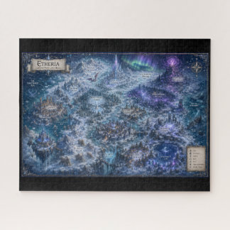 Quebra-cabeça Etheria (Mapa Fantástico do Mundo)