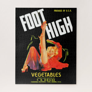 Quebra-cabeça Etiqueta da caixa vegetal Foot High Vegetais da d