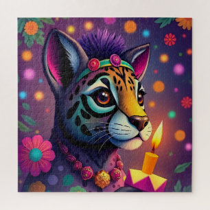 Quebra-cabeça etnia africana kwanzaa animais selvagens em disfar