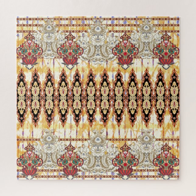 Quebra-cabeça Étnica Mughal: padrão digital floral (Vertical)