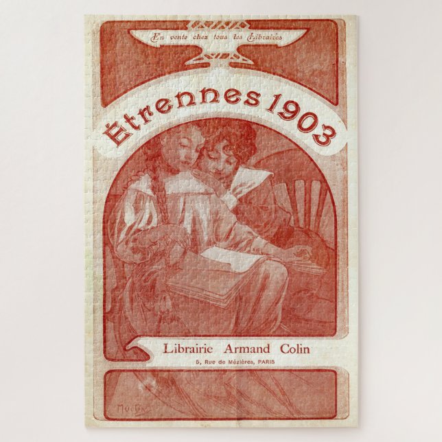 Quebra-cabeça Etrennes (1903) – Alphonse Mucha (Vertical)