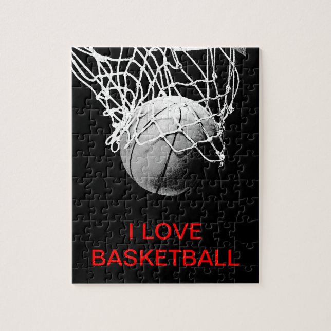Quebra-cabeça Eu Adoro Basquete (Vertical)