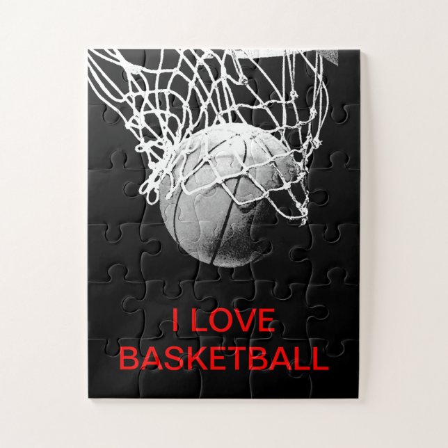 Quebra-cabeça Eu Adoro Basquete (Vertical)