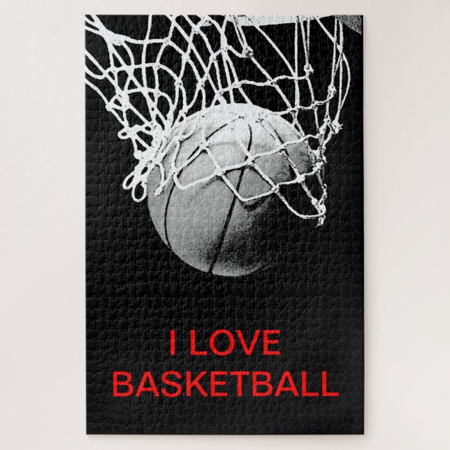 Quebra-cabeça Eu Adoro Basquete (Vertical)