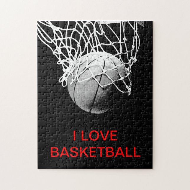 Quebra-cabeça Eu Adoro Basquete (Vertical)