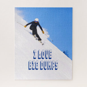 Quebra-cabeça Eu Adoro Grandes Descidas De Esqui De Neve