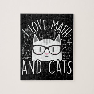Quebra-cabeça Eu Adoro Matemática E Gatos Gatinhos Bonitos