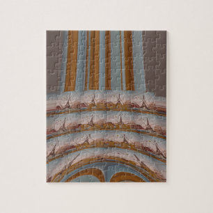 Quebra-cabeça Eu amo a Torre Eiffel Paris com amor azul céu azul