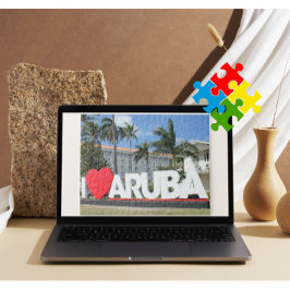 Quebra-cabeça Eu amo Aruba - Uma Ilha Feliz