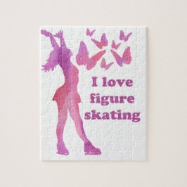 Quebra-cabeça Eu amo Giftware do patinagem artística