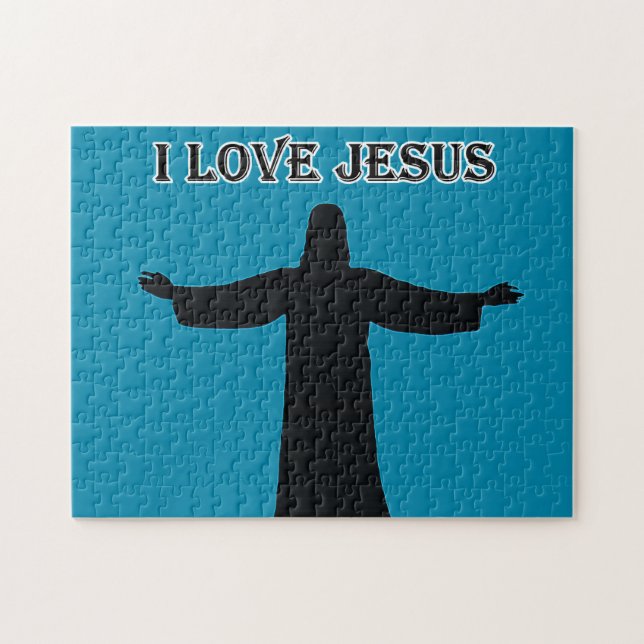 Quebra-cabeça eu amo Jesus (Horizontal)