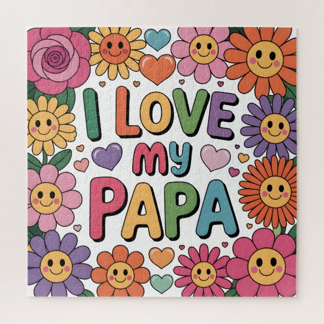 Quebra-cabeça Eu amo meu papai (Vertical)