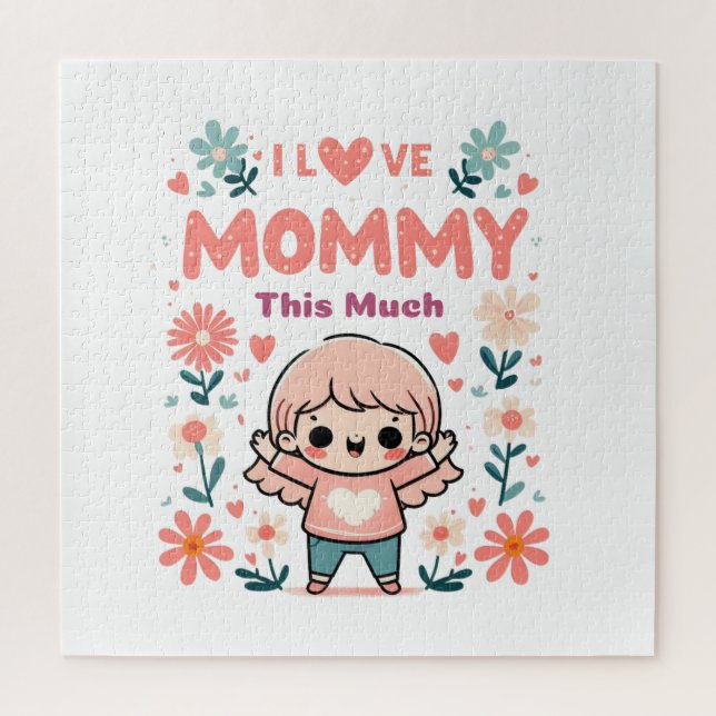 Quebra-cabeça Eu amo muito essa mamãe (Vertical)