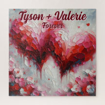 Eu Amo Vocês Dois Corações Abstrato Personalizados