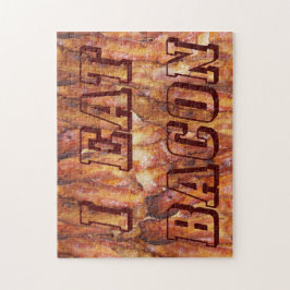 Quebra-cabeça Eu Comi Texto Bacon com Fundo