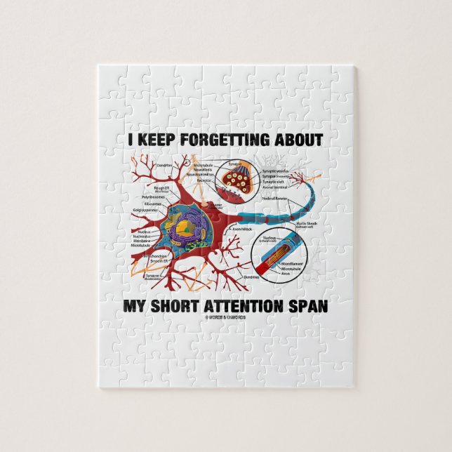 Quebra-cabeça Eu Continuo Esquecendo Da Minha Curta Atenção Gast (Vertical)