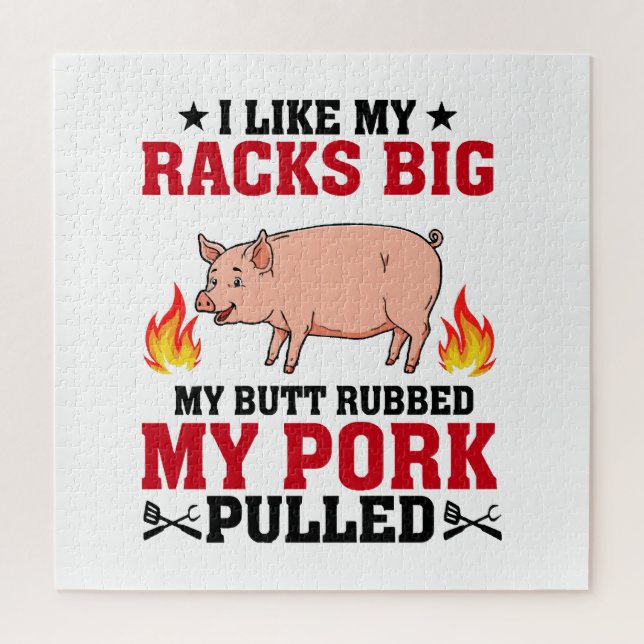 Quebra-cabeça Eu Gosto dos Meus Racks Grandes Citação de Churras (Vertical)
