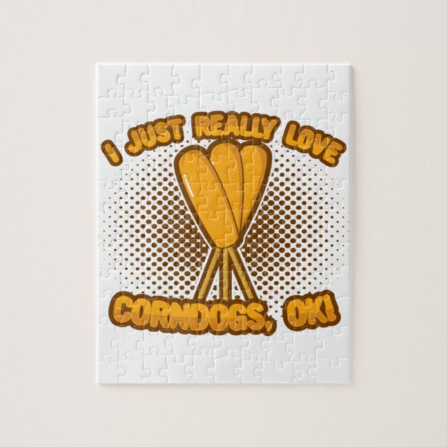 Quebra-cabeça Eu Só Adoro Corndogs, OK? (Vertical)